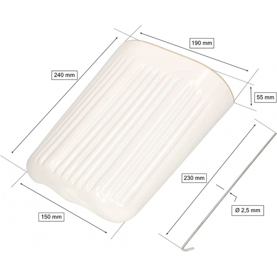 KOTARBAU® 4er Set Keramik-Wasserverdunster Rippen 0,9 L zum Aufhängen für Heizkörper