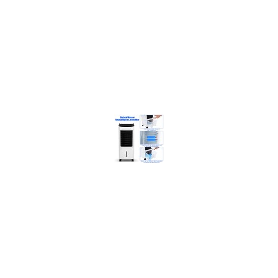 GOPLUS Klimagerät, Klimaanlage mit Wasserkühlung, Mobiler Luftkühler mit 3 Modi & 3 Geschwindigkeitsstufen, Timer bis 7,5 h, 7L 