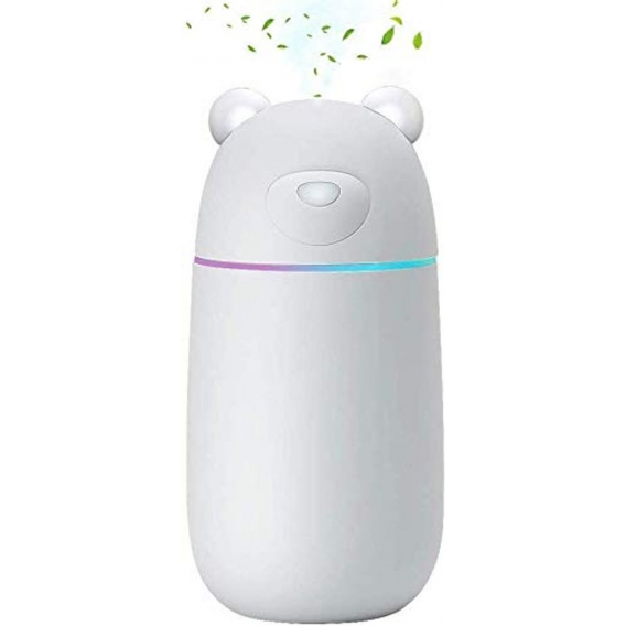 USB Luftbefeuchter Ultraschall Mini Humidifier Diffuser, 280ml Flüsterleise Mini Luftbefeuchter Diffusor, Auto-off mit LED-Licht