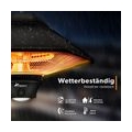 TRESKO Deckenheizstrahler Heizstrahler 1200W schwarz mit Fernbedienung & LED-Beleuchtung | Wärmestrahler Infrarot elektrisch mit