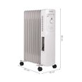 MalTec Ölradiator Premium HighLine9000 Power | Elektro- Heizkörper 2000W | Heizgerät | 3 Heizstufen  | Thermostat | Überhitzungs