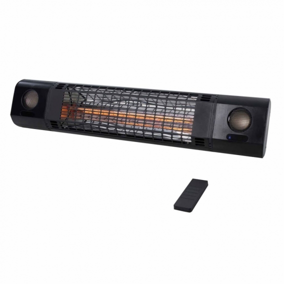 Sunred Wandheizstrahler Sun and Sound 2000 W Rotgold Schwarz