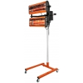 Infrarot Heizstrahler  Mobiler IR Heizstrahler Lacktrockner Infrarotstrahler Infrarotwärme, 2X1000W Trockenlampe mit Halterung