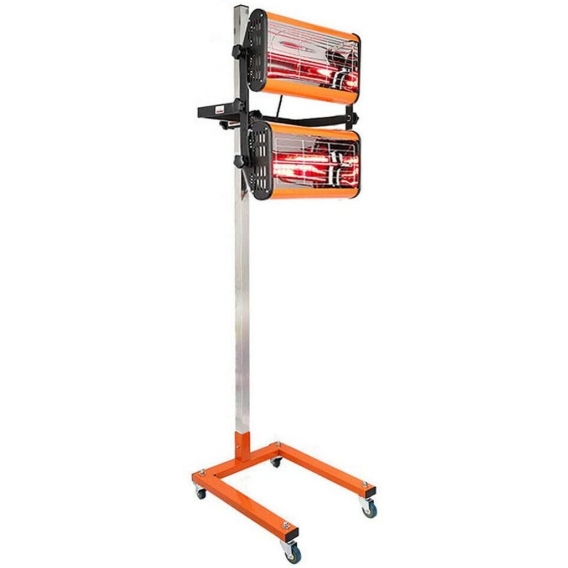 Infrarot Heizstrahler  Mobiler IR Heizstrahler Lacktrockner Infrarotstrahler Infrarotwärme, 2X1000W Trockenlampe mit Halterung