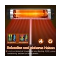 UISEBRT Infrarotstrahler Heizstrahler 2500W mit Fernbedienung und höhenverstellbarem Teleskopstativ, 3 Heizstufen ohne Vorheizen