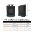 UISEBRT Heizlüfter Keramik Mini 750/1500W Heizung Zwei Leistungsstufen Elektrische Heizungen PTC-Keramik Heizgerät für Büro