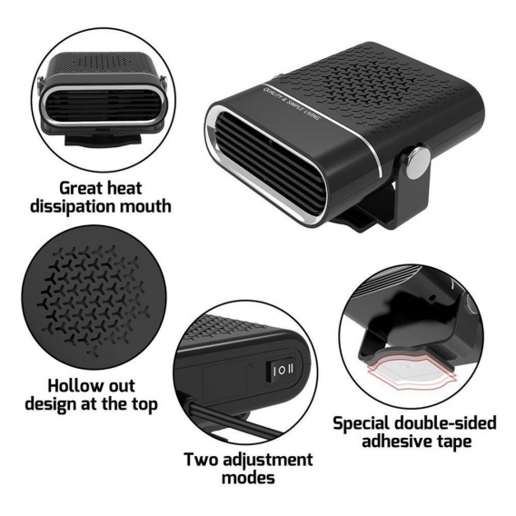 Pyzl Winter-Defroster Tragbare Demister-Heizung Neue Hochleistungs-Autoheizung Auto-Entnebelung Elektrisch / Mehrfarbig