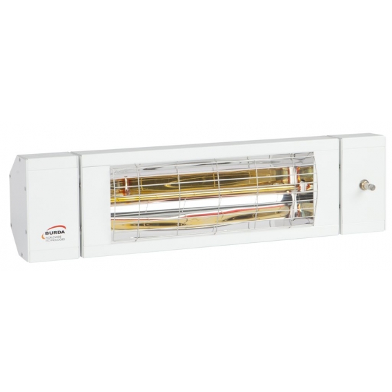 Burda Infrarotheizstrahler PERFECTCLIME SMART IP24, 2 Düsen, weiß, Ultra-Low-Glare, 2000 Watt