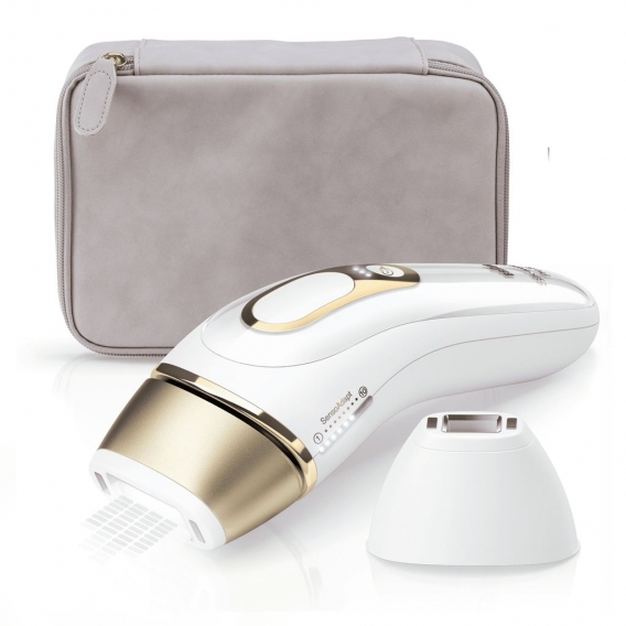 Braun Silk Expert Pro 5 PL5124 IPL Haarentfernungsgerät für Beine Körper und Gesicht Weiß/Gold