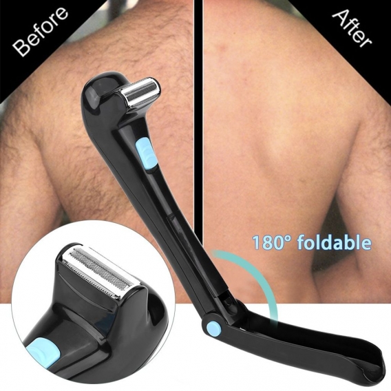 Männer Elektrische Zurück Haar Rasierer Enthaarung Manuelle Cordless Faltbare Körper Haar Trimmer Haar Removal Tool Dusche