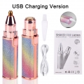 Lady Lippenstift Rasiermaschine USB Charge Mini Elektro Augenbrauen Rasierer 2-in-1 Gesichtsenthaarungsmittel