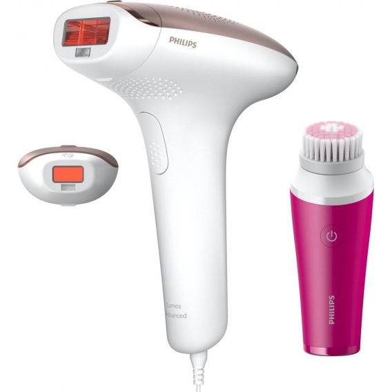 Philips Lumea Advanced IPL BRI924/00, Haarentferner ,weiß/rosa, inkl. VisaPure Mini-Gesichtsreinigungsbürste