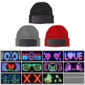 LED BT Vollfarb-Licht-emittierende Strickmuetze DIY mit Display-Werbemuetze fuer Weihnachtsfeier Cosplay