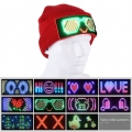 LED BT Vollfarb-Licht-emittierende Strickmuetze DIY mit Display-Werbemuetze fuer Weihnachtsfeier Cosplay