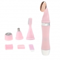 4 In 1 Frauen Elektrische Augenbrauen Gesichts Nase Haarentferner Trimmer Former Set Farbe Rosa