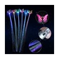 LED Blinklicht Schmetterling Haarspange Geflecht Glasfaser Haarnadel Party Nachbildung