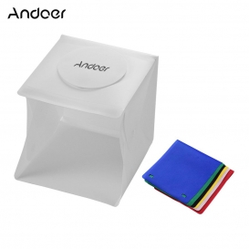 More about Andoer Tragbares Fotostudio LED Light Box Schie?zelt Mini Folding Photography Studio Softbox mit 6 Farben Backdrops 2pc LED Stri