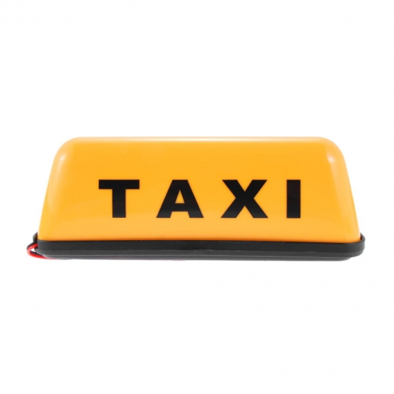 AcserGery Hot Car Sign Lamp Universal 12V Taxi Sign New COB Adhesive Yellow Base Cab Roof Top Topper