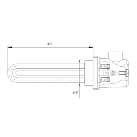 More about Heizstab 10 KW 400 V 6/4" mit Abdeckung Heizelement Heizpatrone