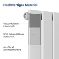 Meykoers Horizontal Heizkörper Design Paneelheizkörper Wandeizkörper Flach 630x850mm Weiß Einlagig Seitenanschluss Heizung