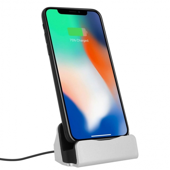 iPhone Ladestation Aufladen & Synchronisierung mit Lightning Anschluss– Silber