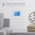 16A Programmierbare elektrische Fu?bodenheizung Thermostat Temperaturregler Touchscreen-LCD mit Hintergrundbeleuchtung-Sprachste