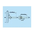 Bimetall-Einschraubthermometer mit Tauchhülse G1/2" Messing : 40mm Länge: 40mm