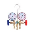 Kaeltemittel-Manifold-Messgeraet Set Klimaanlage Werkzeuge mit Schlauch und Haken fuer R12 R22 R404A R134A