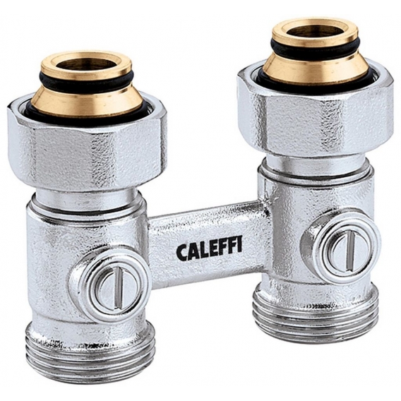 Caleffi Zweirohr Hahnblock 3010 Durchgangsform, 3/4" IG