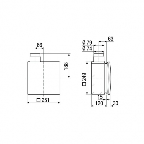 Maico 0093.0968 UP-Gehaeuse m.Brandschutz ER-UPB