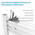 Heilmetz Badheizkörper Antrazit Handtuchtrockner 160 x 60 cm Mittelanschluss Heizung Handtuchwärmer für Bad Zimmer 7㎡ Weiß