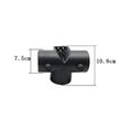 Air Vent Ducting Exhaust Connector 3 Outlets Air Conditioning Ducting Splitter for Standheizung Black Farbe 75 mm T-Form