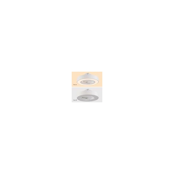 22 Zoll Deckenventilator  Kronleuchter-Mit Fernbedienung -Tri Farbvariable Licht -Europäische Fassung runder ( weiß)