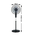 Zilan Standventilator mit Fernbedienung | LED-Display | 8h Timer | 3 Geschwindigkeitsstufen | Oszilierender Ventilator | Windmas