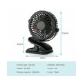 Miixia USB Mini Tischventilator Schreibtisch Tisch Lüfter Fan 18cm Ventilator Schwarz