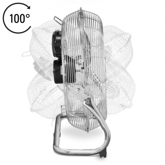 TROTEC Bodenventilator / Windmaschine TVM 14 | 70 Watt Leistung | Durchmesser 35 cm | 3 Geschwindigkeitsstufen | Chrom-Design | 