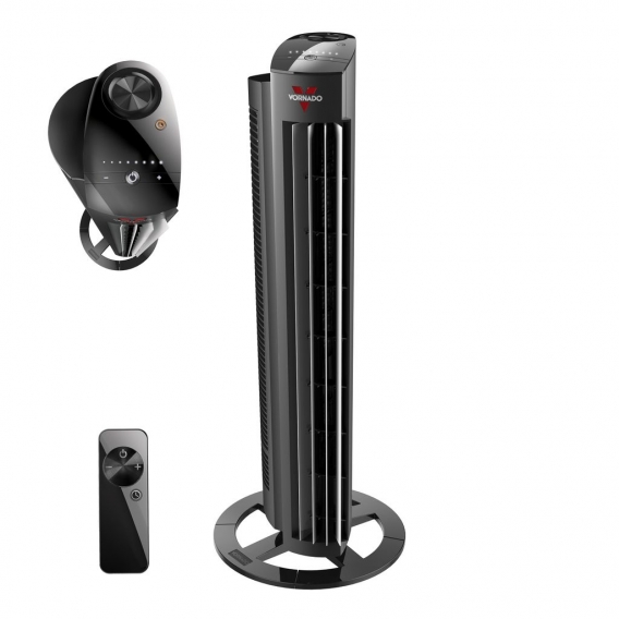 Vornado Tower M Turmventilator mit Fernbedienung - Timer Touch Display Schwarz 38 dB