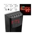 ECD Germany Standventilator mit LED Display und Fernbedienung 45W, 116 cm, Schwarz, mit 3 Geschwindigkeitsstufen und Ventilation