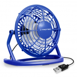 More about TROTEC TVE 1B Mini USB Ventilator / Fan / Lüfter in Atlantic Blue, geräuscharm mit An/Aus-Schalter, 360° Neigungswinkel, ideal f