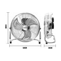 OZAVO Standventilator, Windmaschine ⌀45cm mit 3 Laufgeschwindigkeiten, Bodenventilator Power, Tischventilator Metall, Luftkühler