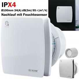 More about Badlüfter Nachlauffunktion Timer Ø 100mm Ventilator Mit Rückflussleitblech Wandlüfter Luftzufuhr 95r [m³/h] Weiß