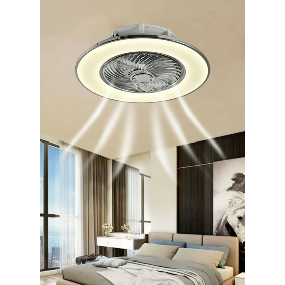 LED Deckenleuchte mit Ventilator 56W+32W Licht & Wind einstellbar XL 56cm VC Deckenventilator mit Beleuchtung WOW-VC-5656