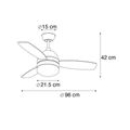 QAZQA Deckenventilator mit beleuchtung Messing mit Fernbedienung - Rotar I Schlafzimmer