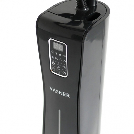 VASNER Standventilator Cooly schwarz mit Ultraschall Wasser-Sprühnebel & Fernbedienung