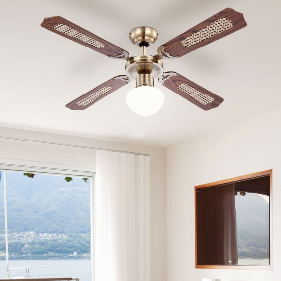 Deckenventilator mit Zugschalter Fernbedienung und Licht