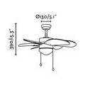 Deckenventilator Palao Weiß inklusive Leuchte 81 cm