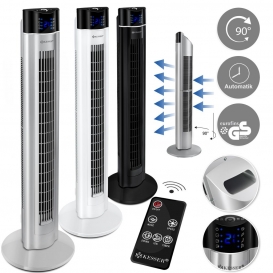 More about KESSER® Turmventilator mit Fernbedienung | 3 Stufen | 3 Modi  | 107cm | 60 Watt | 7,5 Timer | LED-Leuchten | Tower-Ventilator | 