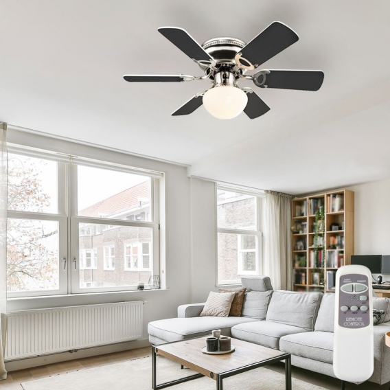 Moderner Deckenventilator mit Beleuchtung und Fernbedienung