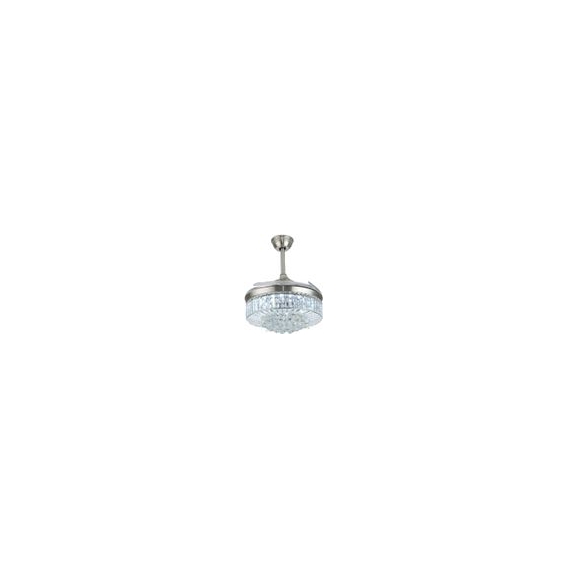 42" LED Deckenventilator mit Beleuchtung Kristall  Kronleuchte Leise Lüfterlicht Moderne Fan Deckenlampe