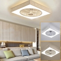 40W 220V Deckenventilator Fan LED Deckenleuchte Pendelleuchte mit Fernbedienung für  Schlafzimmer Wohnzimmer Esszimmer 55cm